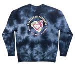 "I'm Fine", a Black Tie Dye Crewneck Sweatshirt (back-view)