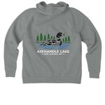 Shirts with Color Logo, a Aluminum Grey Heather Allmade Organic CVC Pullover Hoodie (back-view)