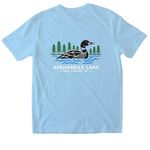 Shirts with Color Logo, a Light Blue Softstyle Cotton Tee (back-view)
