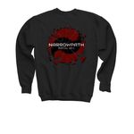 Narrowpath Martial Arts, a Black Youth Crewneck Sweatshirt (back-view)