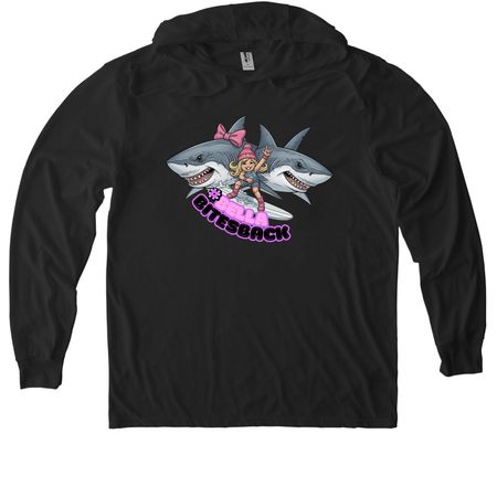 BELLA BITES BACK&nbsp;, a Space Black Allmade Eco Triblend Hoodie Tee
