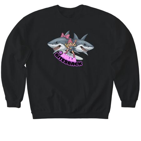 BELLA BITES BACK&nbsp;, a Black Softstyle Crewneck Sweatshirt