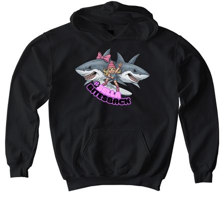 BELLA BITES BACK&nbsp;, a Black Softstyle Youth Pullover Hoodie