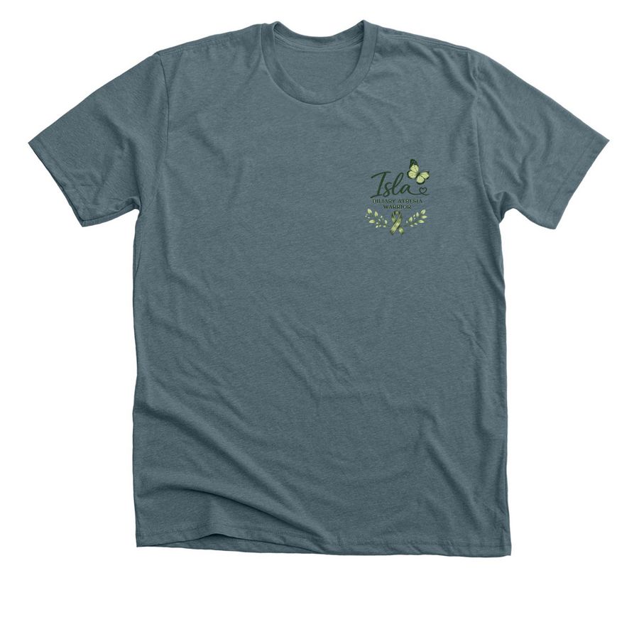 COTA for Isla's Journey, 2nd shirt, a Heather Slate Premium Unisex Tee