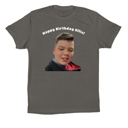 Happy Birthday Ellis, a Asphalt Premium Cotton Tee