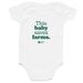 This Baby Saves Farms, a White Infant Onesie (back-view)