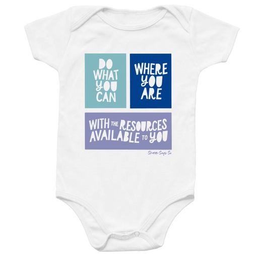 Do What You Can (Purple) White Infant Onesie