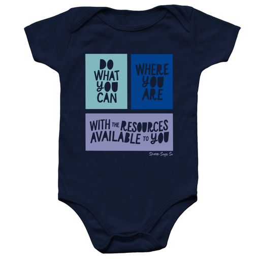 Do What You Can (Purple) Navy Infant Onesie