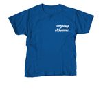 Dog Days of Summer, a Royal Blue Youth Unisex Tee (back-view)