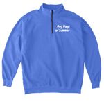 Dog Days of Summer, a Flo Blue Comfort Colors Quarter Zip Pullover (back-view)
