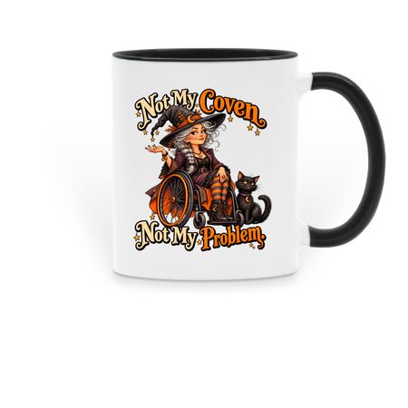Not My Coven, Not My Problem&nbsp;, a Black Two-Tone Ceramic Mug