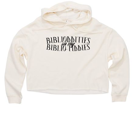Biblio-Tiddies Apparel, a Bone Women?s Lightweight Cropped Hoodie