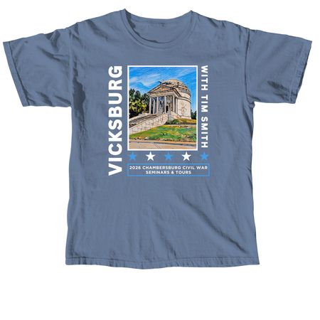 Vicksburg Merch Part 1, a Blue Jean Comfort Colors Unisex Tee