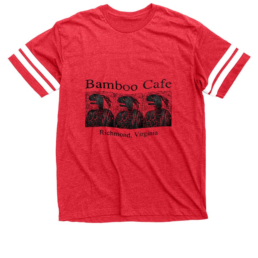 Way Back Classic Turtles Block Print, a Vintage Red / White Football Jersey Tee