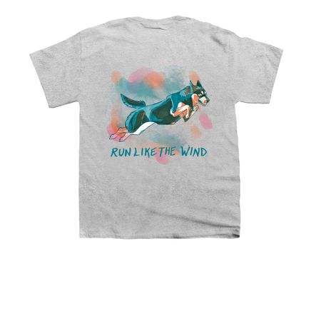 Run Like The Wind, a Sport Grey Youth Unisex Tee