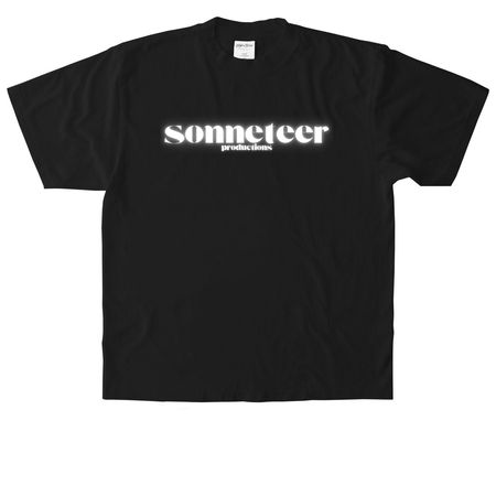Sonneteer Classic Logo Shirts, a Black Heavyweight Garment Dye Tee