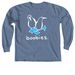 Two Boobies (Light w/ Blue Feet), a Blue Jean Comfort Colors Long Sleeve Tee