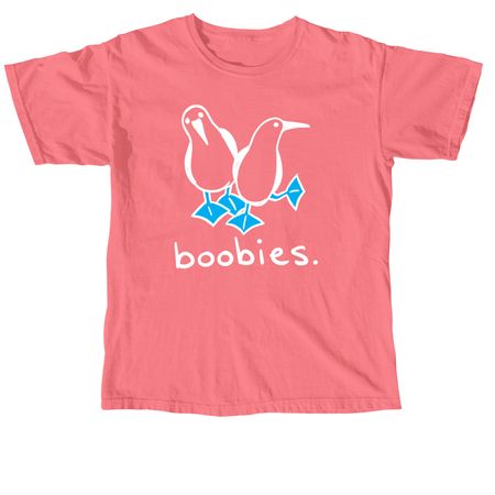 Two Boobies (Light w/ Blue Feet), a Watermelon Comfort Colors Unisex Tee