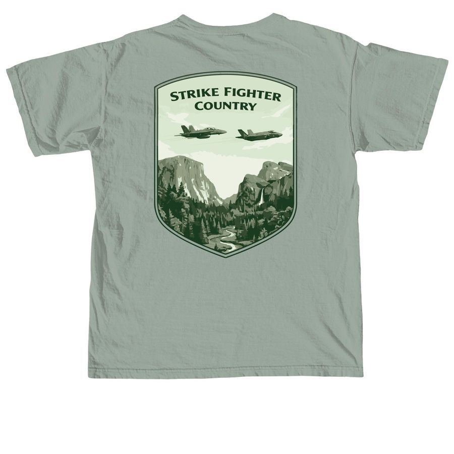Yosemite - NAS Lemoore Front, a Bay Comfort Colors Unisex Tee (back-view)