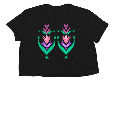 Spring is almost here, a Black Women?s Flowy Cropped Tee