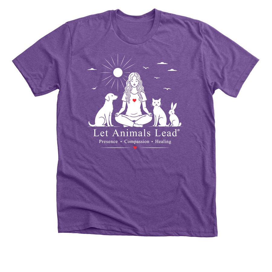 Let Animals Lead? 2026, a Heather Team Purple Premium Unisex Tee