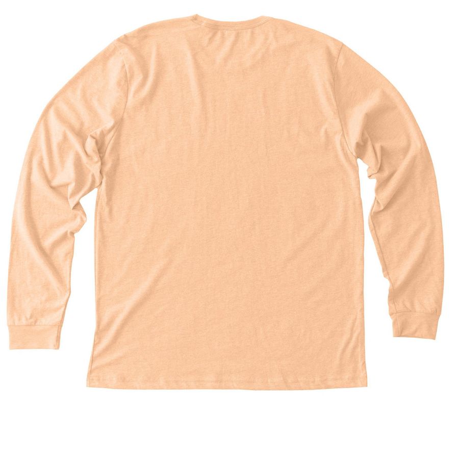 Sunset Park. Tees, Hoodies and Tanks, a Heather Peach Premium Long Sleeve Tee (back-view)