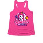ODC Unicorns&nbsp;, a Neon Pink Women's Performance Tank (back-view)