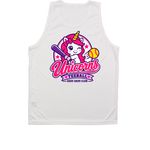 ODC Unicorns&nbsp;, a White Unisex Performance Tank (back-view)