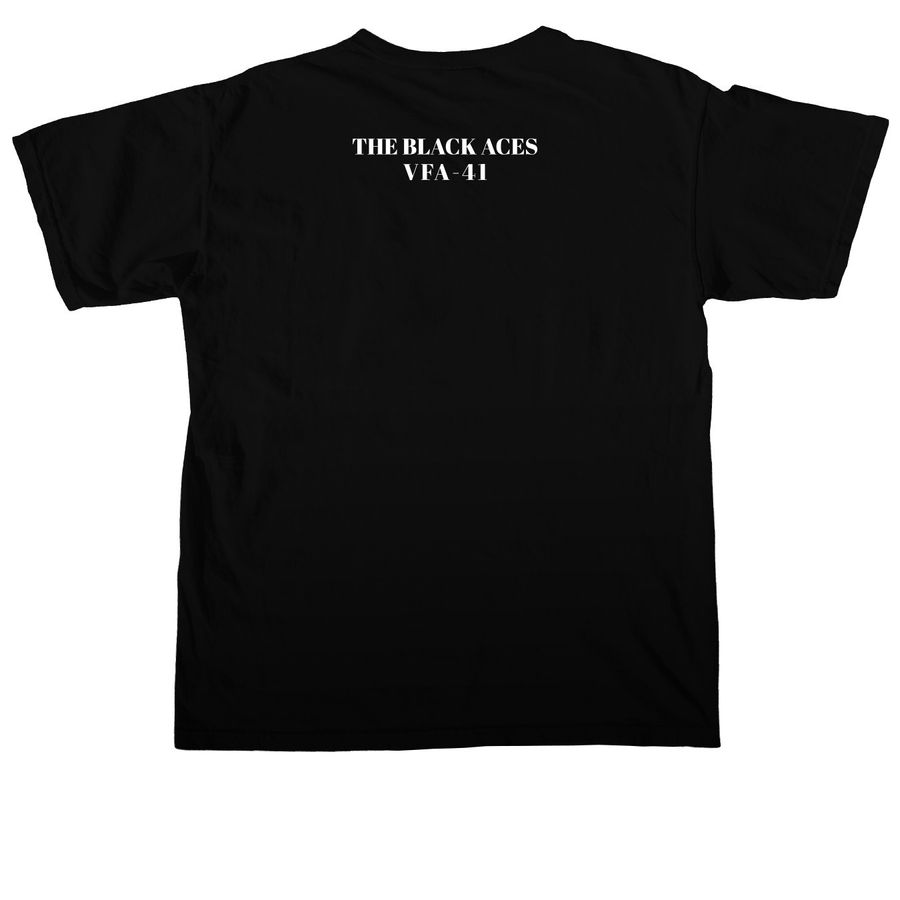 VFA-41 Spade Logo, a Black Comfort Colors Unisex Tee (back-view)