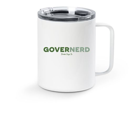 Governerd, Green Logo Stainless Steel Travel Mug