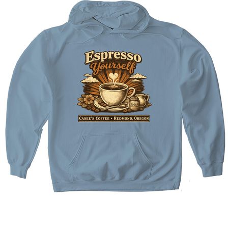 Espresso Yourself&nbsp;, a Stone Blue Gildan Softstyle Pullover Hoodie