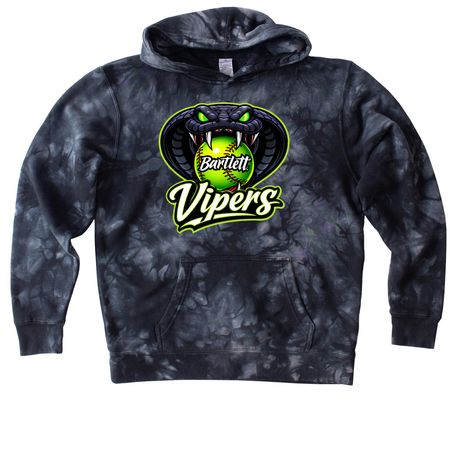 ViperWear Fall '26, a Black Youth Tie Dye Pullover Hoodie