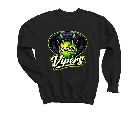 ViperWear Fall '26, a Black Youth Crewneck Sweatshirt