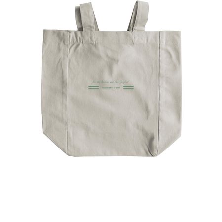 Set Apart Social Club Tote, a Natural Recycled Cotton Tote Bag (back-view)