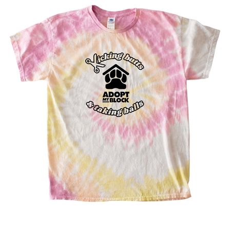Kicking Butts & Taking Balls (Dark), a Desert Rose Classic Tie Dye Tee