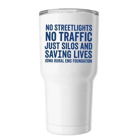 Silos & Saving Lives Tumbler, a White Insulated Tumbler