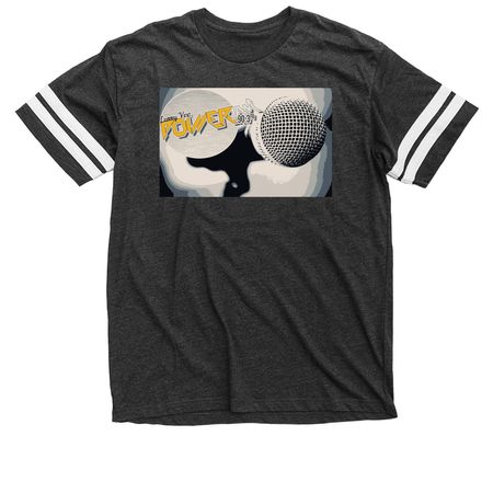 Power Jam collection, a Vintage Smoke / White Football Jersey Tee