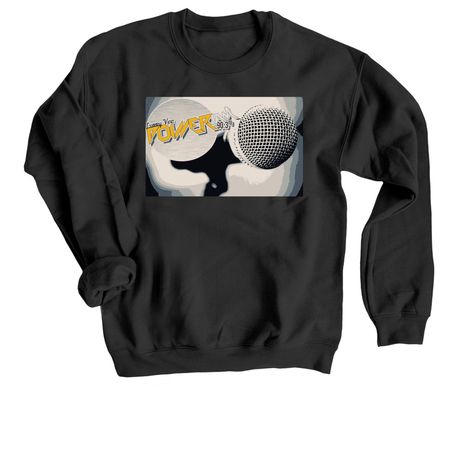 Power Jam collection, a Black Crewneck Sweatshirt