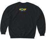 JusT&T Froggy, a Black Softstyle Crewneck Sweatshirt (back-view)