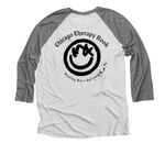 CTN Baseball Tee, a Premium Heather and Heather White 3/4 Sleeve Baseball Tee (back-view)