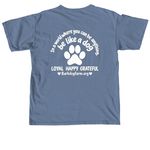 Fall 2026 fundraising campaign, a Blue Jean Comfort Colors Unisex Tee (back-view)