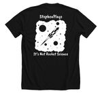 It's Not Rocket Science, a Solid Black Blend Premium Unisex Tee (back-view)