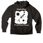 It's Not Rocket Science, a Black Premium Heavyweight Pullover Hoodie (back-view)