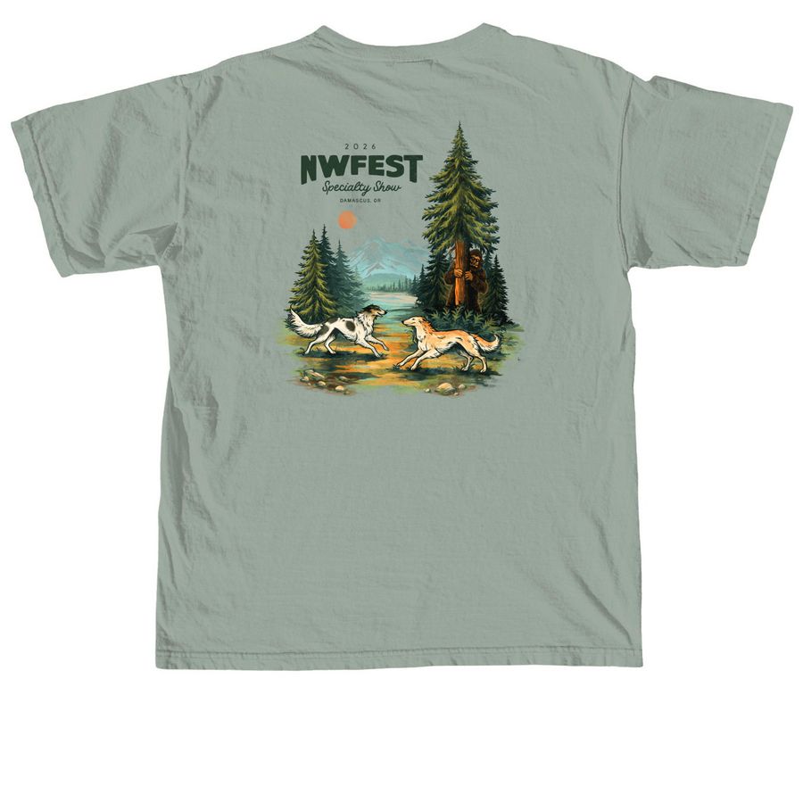 NWFest 2026: 2-Sided Logo Color Swatch 2, a Bay Comfort Colors Unisex Tee (back-view)