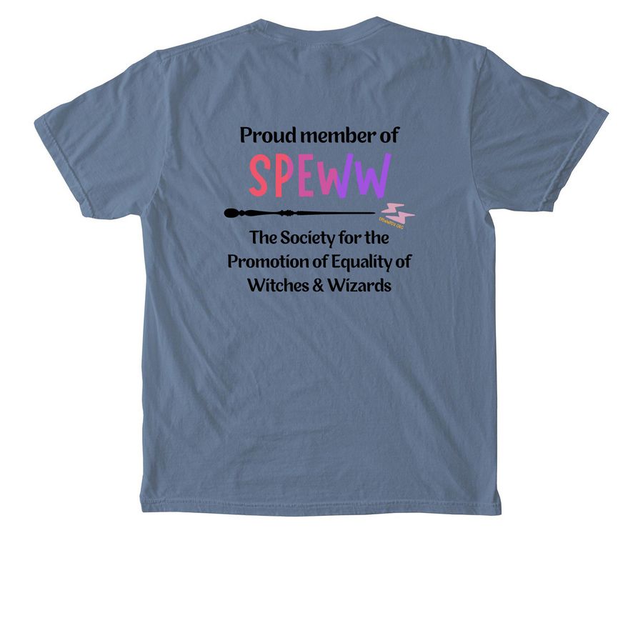 Proud Member pocket, a Blue Jean Comfort Colors Pocket Tee (back-view)