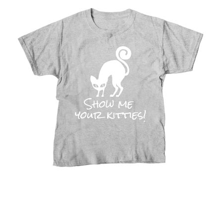 Show Me Your Kitties! ?, a Sport Grey Youth Unisex Tee