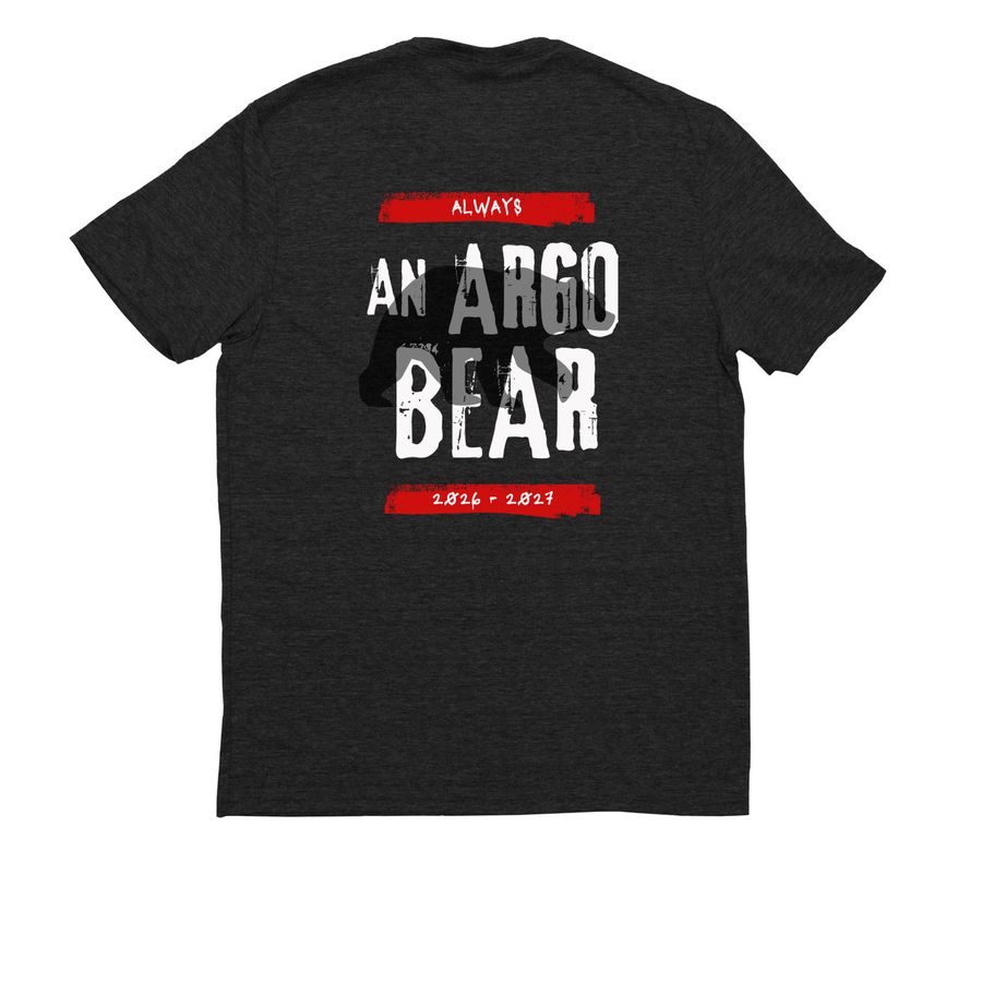 Spirit Wear 2026-27, a Space Black Allmade Eco Triblend Unisex Tee (back-view)