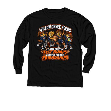 Fist Bumps & Friendships, a Black Youth Long Sleeve Tee