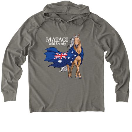 MATAGI, a Driftwood Grey Allmade Organic Cotton Mineral Dye Hoodie Tee