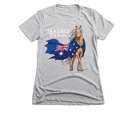 MATAGI, a Dark Heather Grey Women's Slim Fit Tee